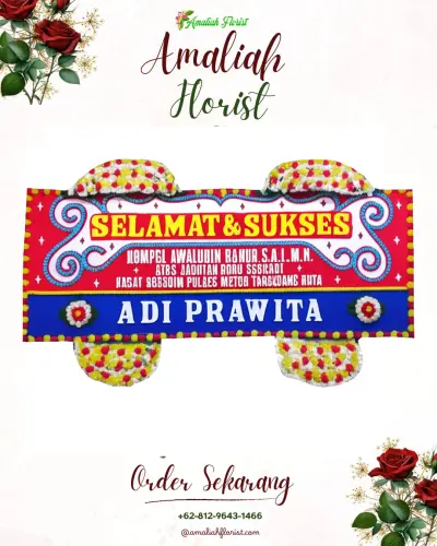 Karangan Bunga Ucapan Selamat di Slerok
